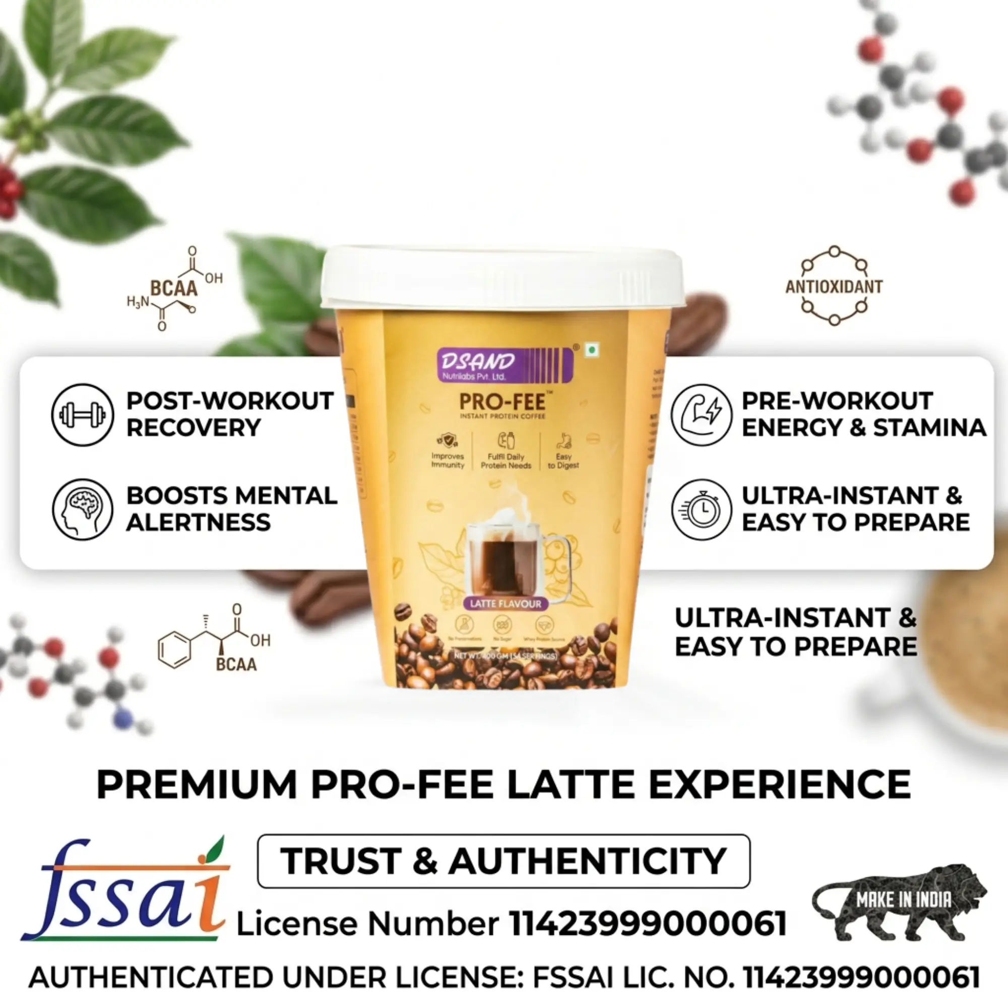 protein coffee powder