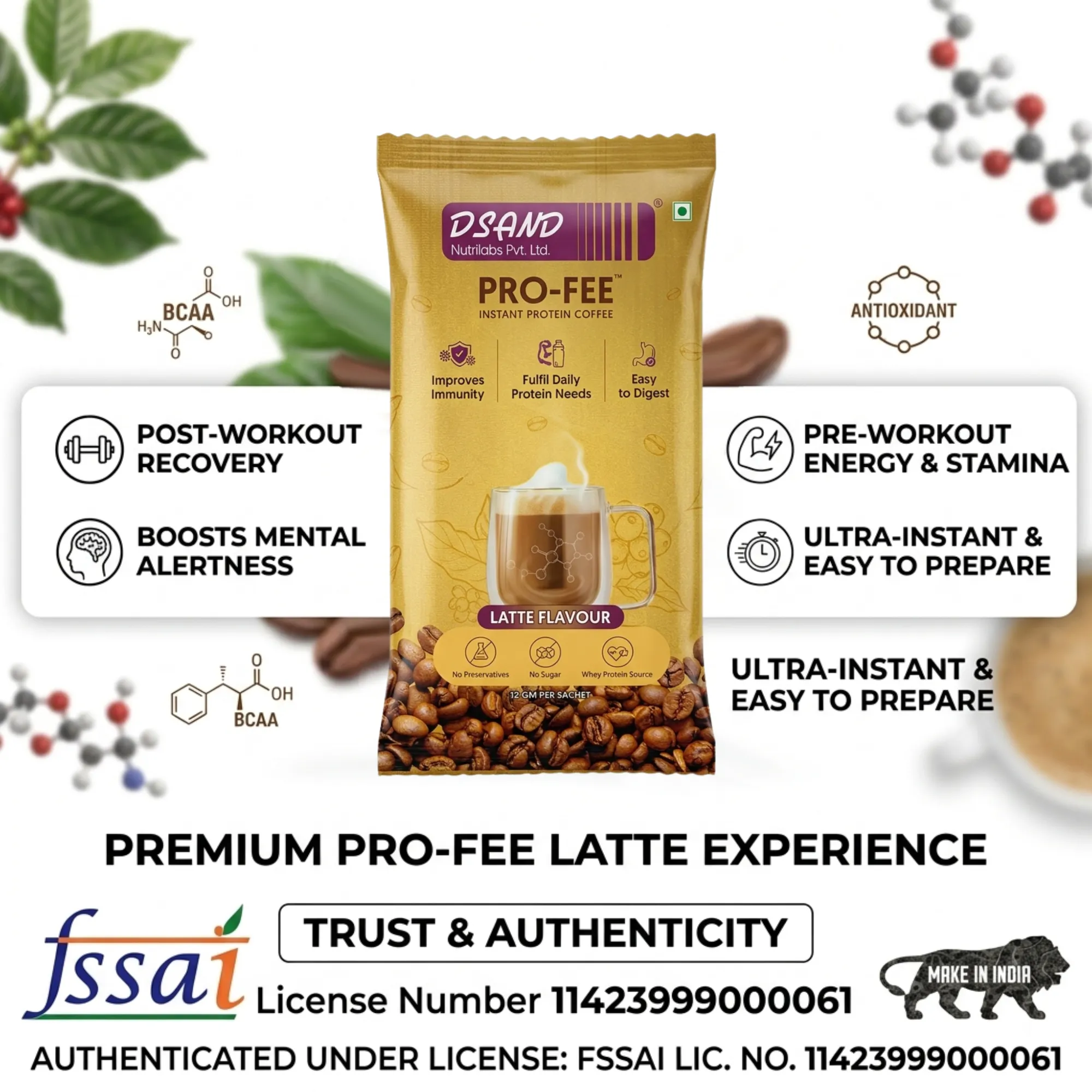 vanilla latte protein coffee