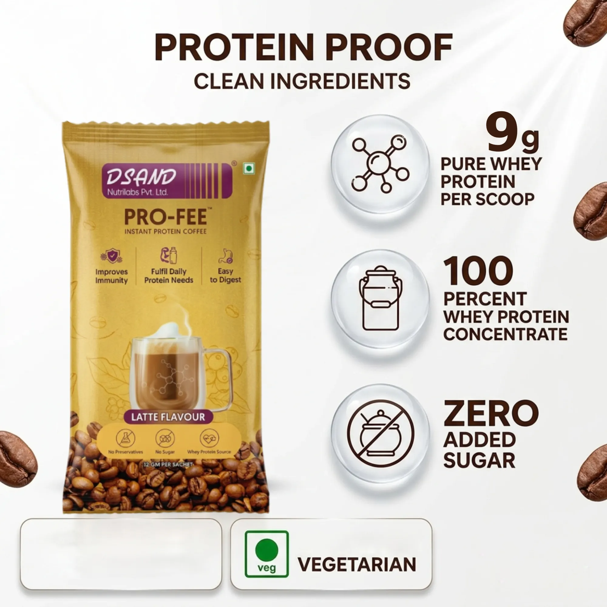 DSAND whey protein latte premix