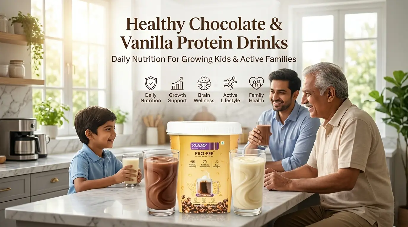 Healthy Chocolate & Vanilla Protein Drinks