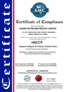 HACCP – Hazard Analysis & Critical Control Point